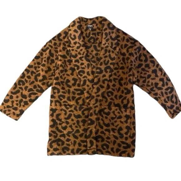 Express Leopard print Cardigan Jacket - Picture 1 of 4
